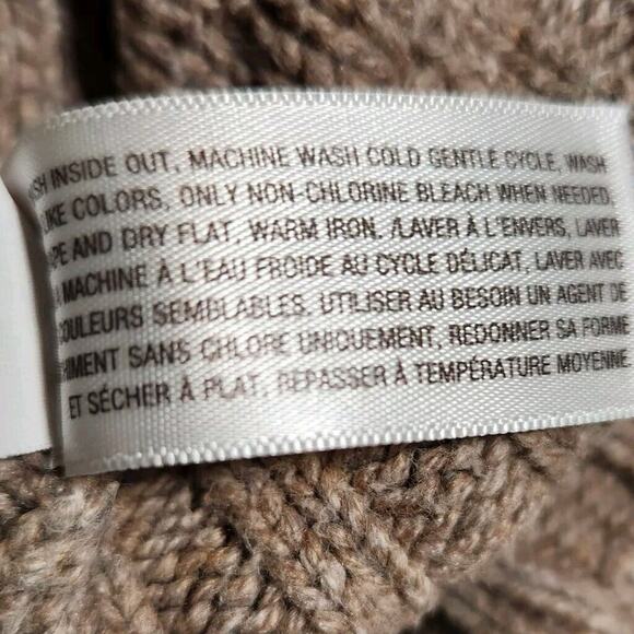 Old Navy XL $65 Oatmeal Cable Knit Fisherman‎ Sweater Coastal Grandpa Core - Picture 7 of 9